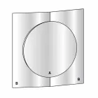 Espelho de parede de design moderno feito de 3 painéis fabricados na Itália - Bristol Viadurini