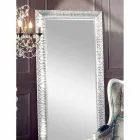 Espelho de parede retangular de madeira de abeto, produzido na Itália, Achille Viadurini