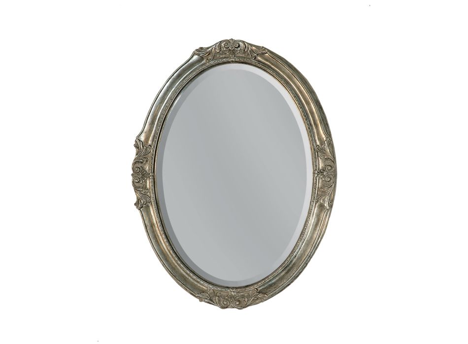 Espelho Oval com Espelho de Chão Fabricado na Itália - Avus Viadurini