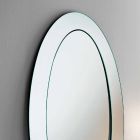 Espelho de piso oval moderno com moldura inclinada fabricada na Itália - Salamina Viadurini