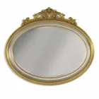 Espelho de parede em resina friso e madeira ayous, fabricada na Itália, Alberto Viadurini