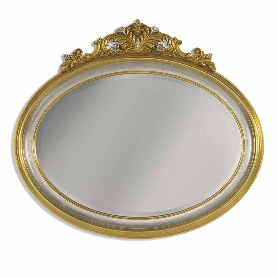 Espelho de parede em resina friso e madeira ayous, fabricada na Itália, Alberto Viadurini