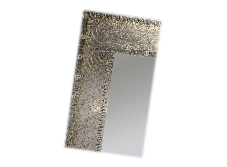 Espelho Retangular em Folha de Prata/Ouro Made in Italy - Anna Viadurini