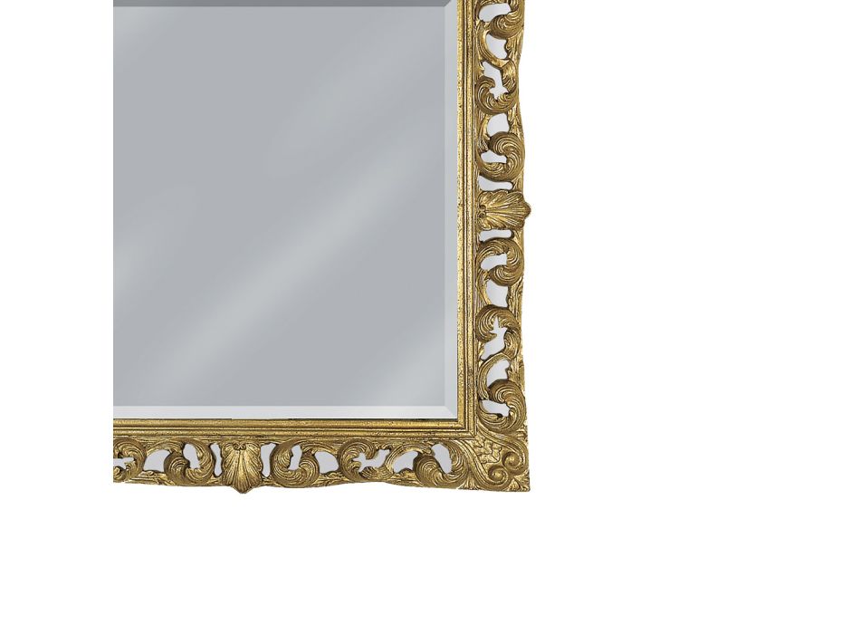 Espelho Retangular em Folha de Ouro e Espelho Chão Made in Italy - Rangi Viadurini