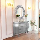 Espelho redondo com padrão perfurado fabricado na Itália - Ferona Viadurini