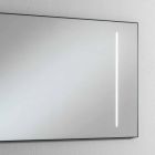 Espelho de parede com 2 lâmpadas e moldura de alumínio preto Made in Italy - moldura Viadurini