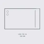 Espelho de parede com 2 lâmpadas e moldura de alumínio preto Made in Italy - moldura Viadurini