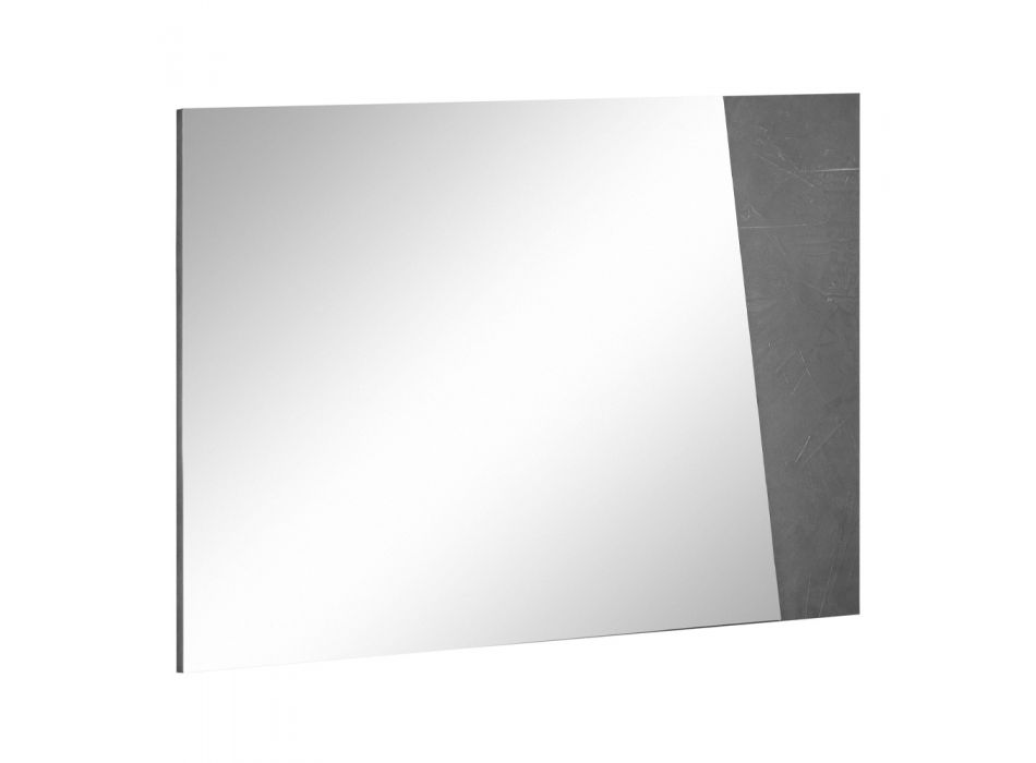 Espelho de parede com design italiano de madeira ardósia branca brilhante - Joris Viadurini