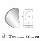 Espelho para casa de banho com luz de fundo LED Pirro Viadurini