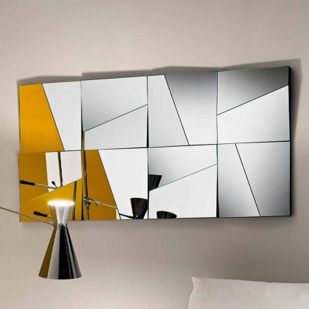 Espelho de parede modular com espelhos côncavos e convexos fabricados na Itália - alergia Viadurini
