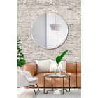 Espelho de parede redondo com moldura lacada de design moderno e elegante - Odosso Viadurini
