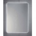 Tessa LED espelho do banheiro com bordas foscas, design moderno