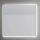 Espelho de parede com bordas de cetim, iluminação LED, Tessa Viadurini