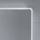 Espelho de parede com bordas de cetim, iluminação LED, Tessa Viadurini