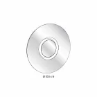 Espelho de parede redondo de design com metal dourado com peça central - Merale Viadurini