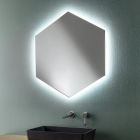 Espelho de parede em forma de banheiro moderno com luz LED de alta qualidade - Crocchio Viadurini