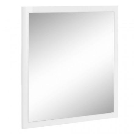 Espelho Quadrado de Parede com Moldura Branca ou Antracite - Emanuelito Viadurini