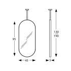 Espelho suspenso de metal com luz opcional Made in Italy - Amadeus Viadurini