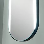 Espelho suspenso de metal com luz opcional Made in Italy - Amadeus Viadurini