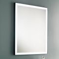 Espelho de banheiro de parede com moldura de metal preto e LED Made in Italy - Chebeo