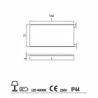 Espelho de casa de banho com luz de design moderno LED com bordas de cetim Veva Viadurini