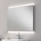 Espelho de casa de banho com luz de design moderno LED com bordas de cetim Veva Viadurini