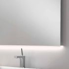 Espelho de casa de banho com luz de design moderno LED com bordas de cetim Veva Viadurini