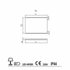 Espelho de casa de banho com luz de design moderno LED com bordas de cetim Veva Viadurini