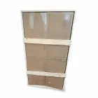 Espelho de banheiro de parede com 2 lâmpadas e moldura preta Made in Italy - moldura Viadurini