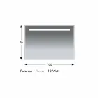 Espelho de banheiro de parede com moldura em Simil Alumínio Made in Italy - Tobi Viadurini