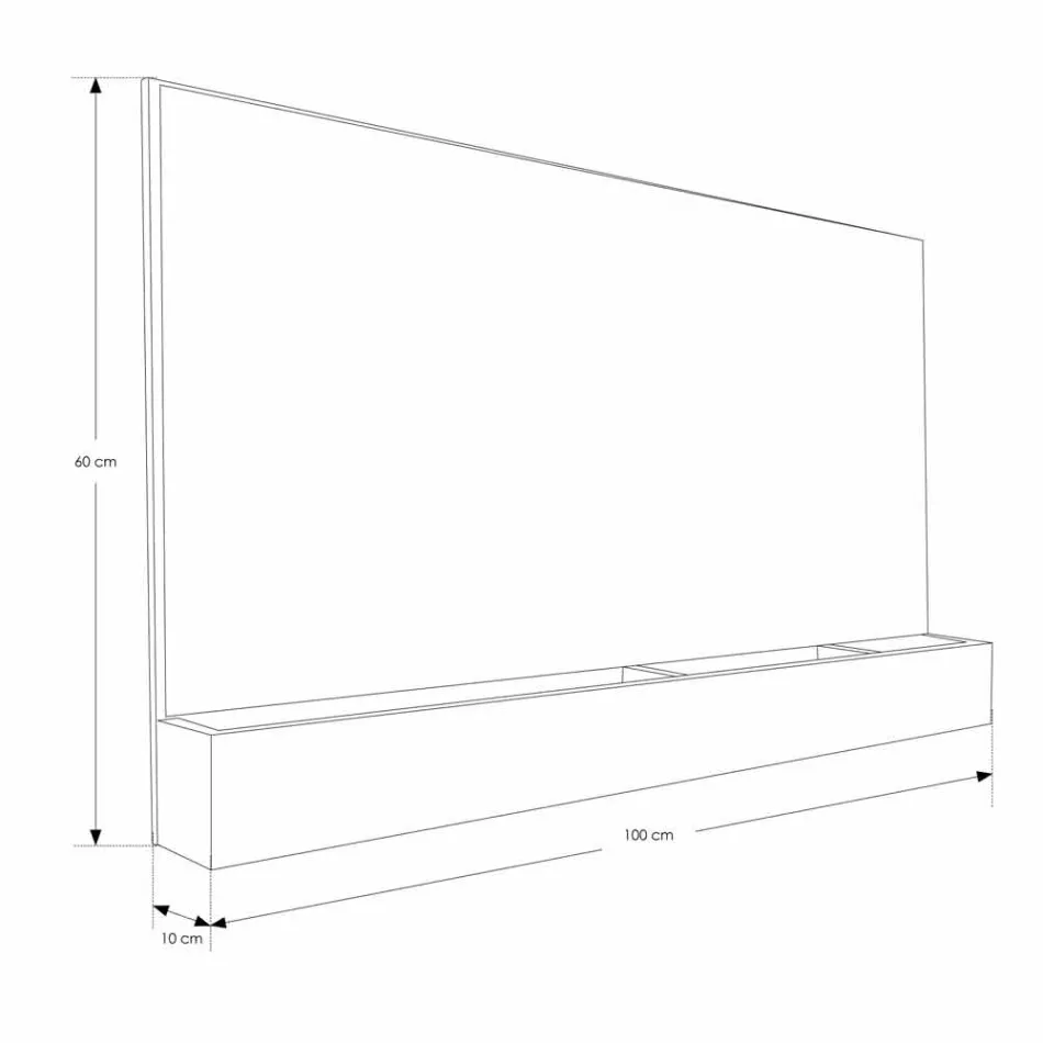 Espelho de Parede para Banheiro em Teca Natural com Compartimento de Arrumação - Palima Viadurini
