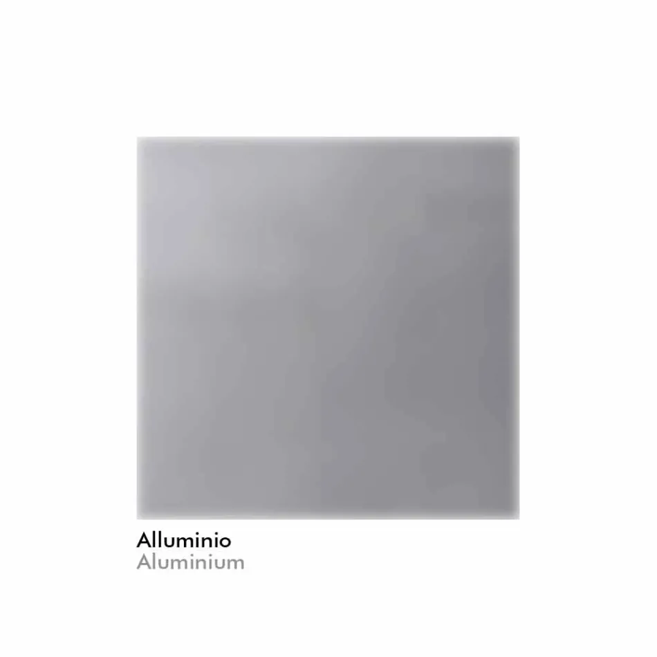 Espelho de banheiro em Imitação de alumínio com luz de fundo Made in Italy - Palau Viadurini