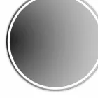 Espelho de banheiro redondo com iluminação traseira e jato de areia Made in Italy - Ranio Viadurini