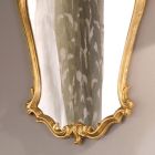 Espelho barroco em forma com moldura de folha de ouro feito na Itália - precioso Viadurini