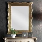 Espelho Clássico com Moldura de Ouro Retangular Feito na Itália - Florença Viadurini