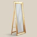 Espelho Clássico de Piso em Madeira Folha de Ouro Feito na Itália - Florença