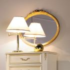 Espelho Oval Clássico com Moldura em Folha de Ouro Feito na Itália - Precioso Viadurini