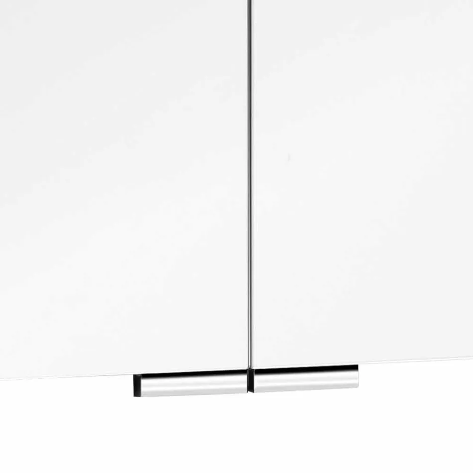 Espelho de gabinete moderno de 3 portas com prateleiras internas - Bramo Viadurini