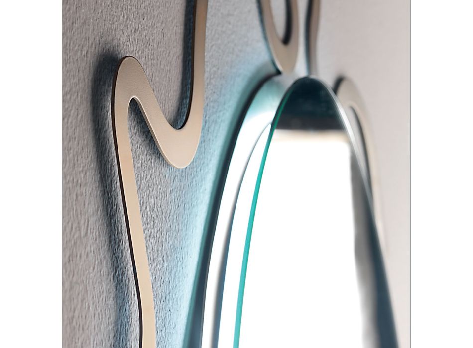 Espelho com Estrutura Metálica e LEDs Integrados Fabricado na Itália - Leonardo Viadurini