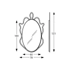 Espelho com Estrutura Metálica e LEDs Integrados Fabricado na Itália - Leonardo Viadurini