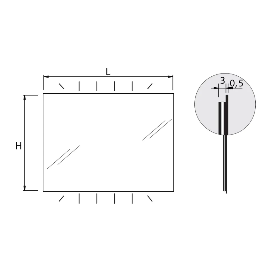 Espelho com retroiluminação nas laterais horizontais Fabricado na Itália - Sigmund Viadurini