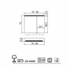 Container espelho 2 portas de design moderno, iluminação LED, Carol Viadurini