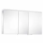Espelho para arrumação de parede com 3 portas em alumínio pintado a prata - Alfio Viadurini