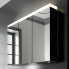 Espelho para arrumação de parede com 3 portas em alumínio pintado a prata - Alfio Viadurini