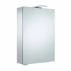 Espelho de armazenamento de parede com porta articulada e iluminação LED - catraca Viadurini