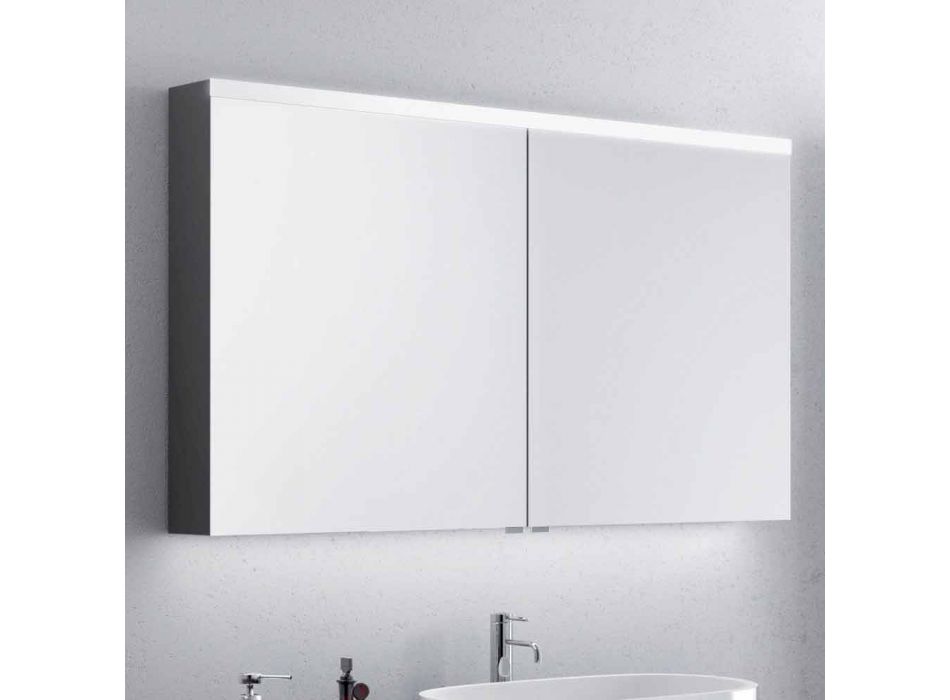 Espelho de casa de banho com banheira de 2 portas, design moderno, Carol Viadurini
