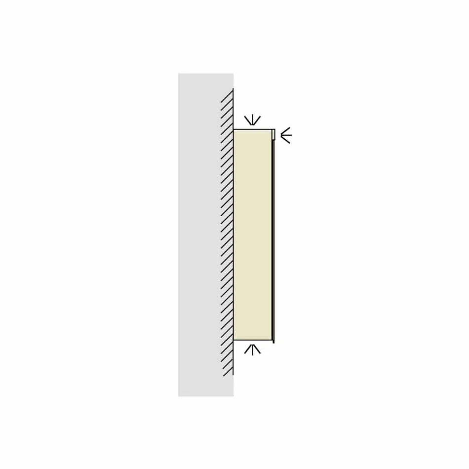 Espelho de casa de banho com banheira de 2 portas, design moderno, Carol Viadurini