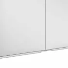 Gabinete moderno com espelho embutido em alumínio pintado de prata - Demon Viadurini