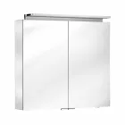 Espelho de parede com 2 portas com luz LED e tomadas - Bramo Viadurini