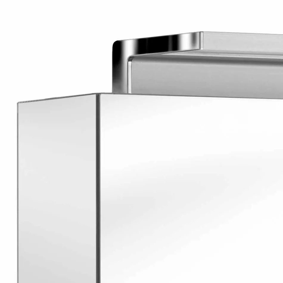 Espelho de parede com 2 portas com luz LED e tomadas - Bramo Viadurini